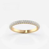 Micro Pave Diamond Stacking Ring