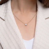 Heart Cut Lab Grown Diamond Solitaire necklace