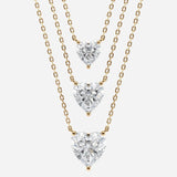 Heart Cut Lab Grown Diamond Solitaire necklace