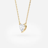 Heart Cut Lab Grown Diamond Solitaire necklace