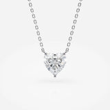 Heart Cut Lab Grown Diamond Solitaire necklace