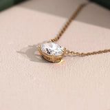 Oval Cut Lab Grown Diamond Solitaire necklace
