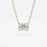 Oval Cut Lab Grown Diamond Solitaire necklace