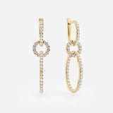 Triple Link Drop Earrings