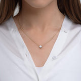 Round Cut Lab Grown Diamond Solitaire necklace