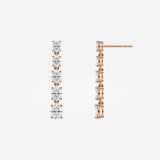 Oval Dimaond Drop Earrings