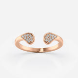 Teardrop Open Cuff Ring