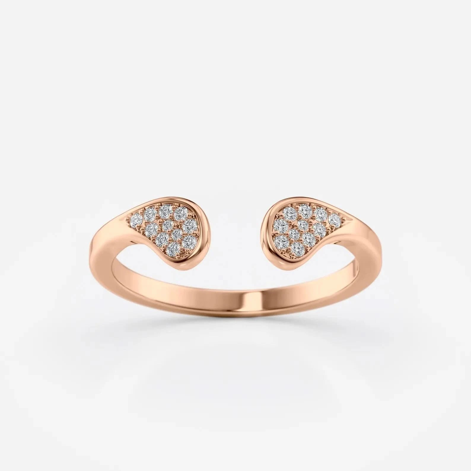 Teardrop Open Cuff Ring