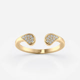 Teardrop Open Cuff Ring