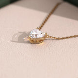 Heart Cut Lab Grown Diamond Solitaire necklace