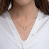 Heart Cut Lab Grown Diamond Solitaire necklace
