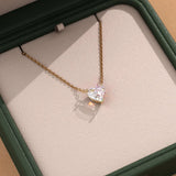 Heart Cut Lab Grown Diamond Solitaire necklace