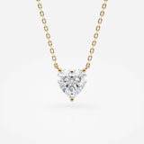 Heart Cut Lab Grown Diamond Solitaire necklace