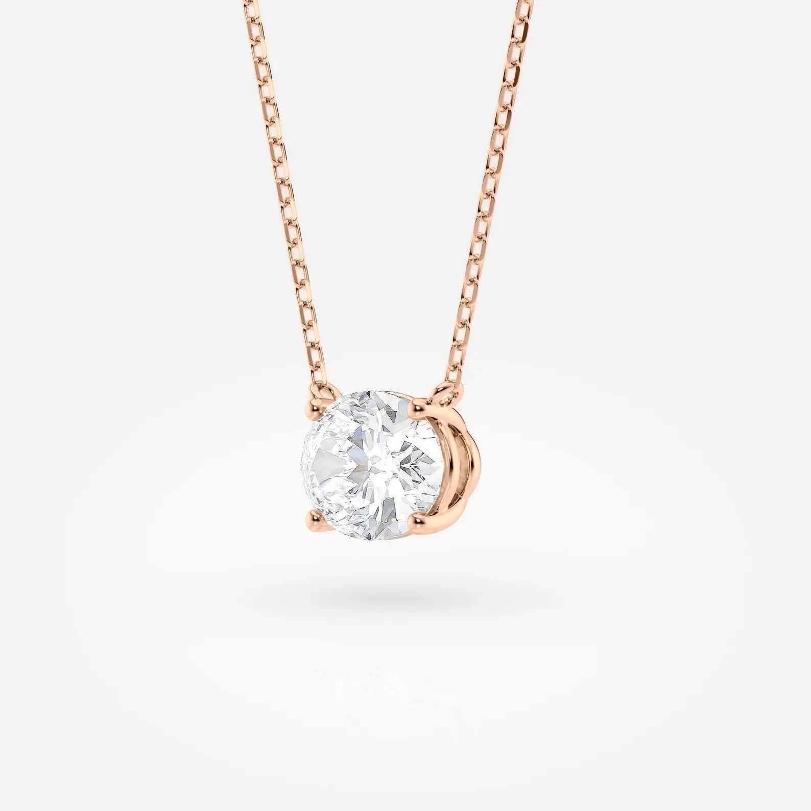 Oval Cut Lab Grown Diamond Solitaire necklace