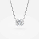 Oval Cut Lab Grown Diamond Solitaire necklace