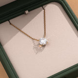 Round Cut Lab Grown Diamond Solitaire necklace