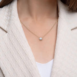 Round Cut Lab Grown Diamond Solitaire necklace