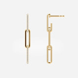 Link Paperclip Drop Earrings