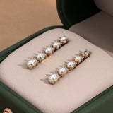 Oval Dimaond Drop Earrings