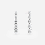 Oval Dimaond Drop Earrings