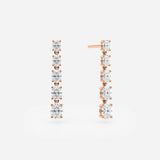 Oval Dimaond Drop Earrings