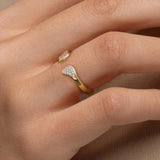 Teardrop Open Cuff Ring