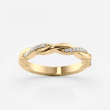 Twisted Diamond Wedding Band