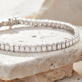 Emerald Cut Tennis Bracelet with Lab Grown Diamond