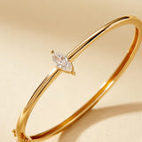 Marquise Lab-Grown Diamond Gold Bangle