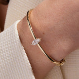 Marquise Lab-Grown Diamond Gold Bangle