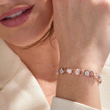 Rose Gold Multi-Shape Lab-Grown Diamond Bracelet