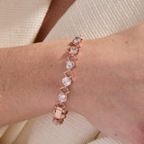 Rose Gold Multi-Shape Lab-Grown Diamond Bracelet