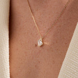 Emerald Cut Lab Grown Diamond Solitaire Pendant