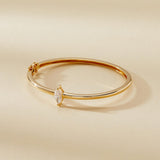 Marquise Lab-Grown Diamond Gold Bangle