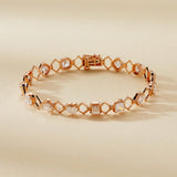 Rose Gold Multi-Shape Lab-Grown Diamond Bracelet