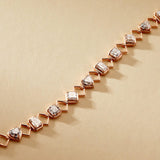 Rose Gold Multi-Shape Lab-Grown Diamond Bracelet