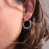 Multi-Stone Setting Lab-Grown Huggie Diamond Earrings