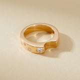 Lab Grown Diamond Gold Stackable Ring