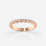 Delicate Braided Diamond Eternity Band