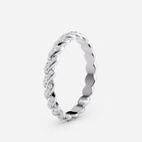 Delicate Braided Diamond Eternity Band