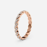 Delicate Braided Diamond Eternity Band