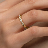 Twisted Diamond Wedding Band