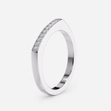 Curved Diamond Wedding Band