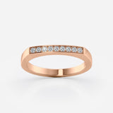 Curved Diamond Wedding Band