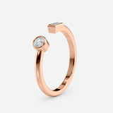 Baguette and Round Open Diamond Ring