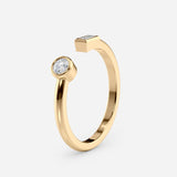 Baguette and Round Open Diamond Ring