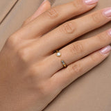 Baguette and Round Open Diamond Ring
