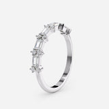 Baguette and Round Lab-Grown Diamond Band