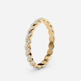 Delicate Braided Diamond Eternity Band