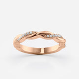 Twisted Diamond Wedding Band